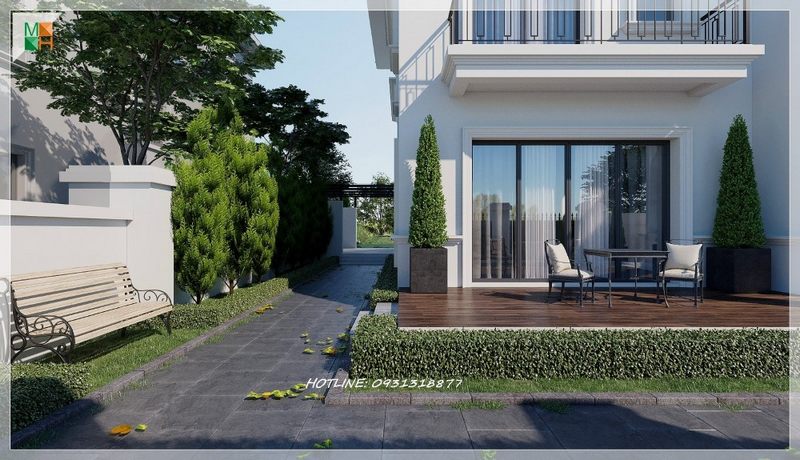 Thiết kế ngoại thất sân vườn tận dụng làm nơi thư giãn nghỉ ngơi giải tỏa mệt mỏi